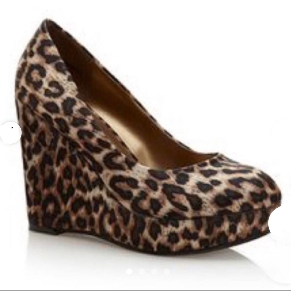 Madden Girl Expoze Leopard wedges.✨️Like NEW✨️ 8.5